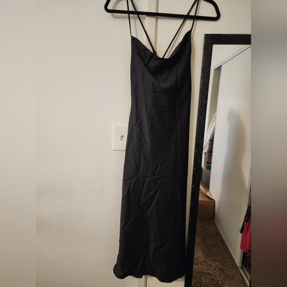 Show Me Your MuMu Black Spaghetti Strap Backless Gown - Picture 6 of 11